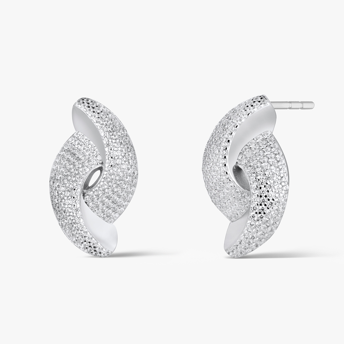 W.KRUK Kolczyki srebrne z cyrkoniami