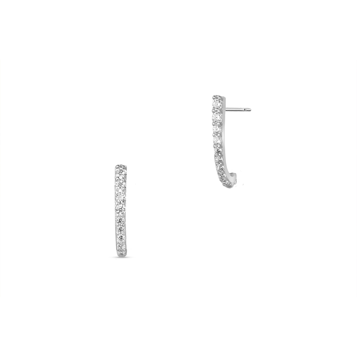 W.KRUK Kolczyki białe złoto z cyrkoniami