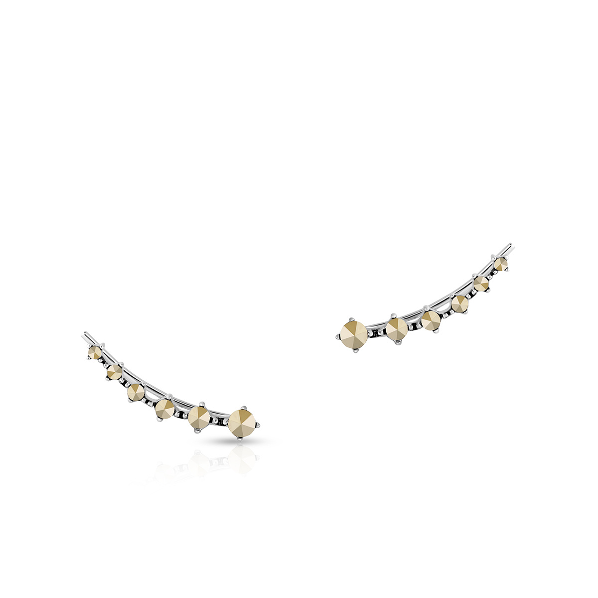 W.KRUK - Kolczyki srebrne z markasytami