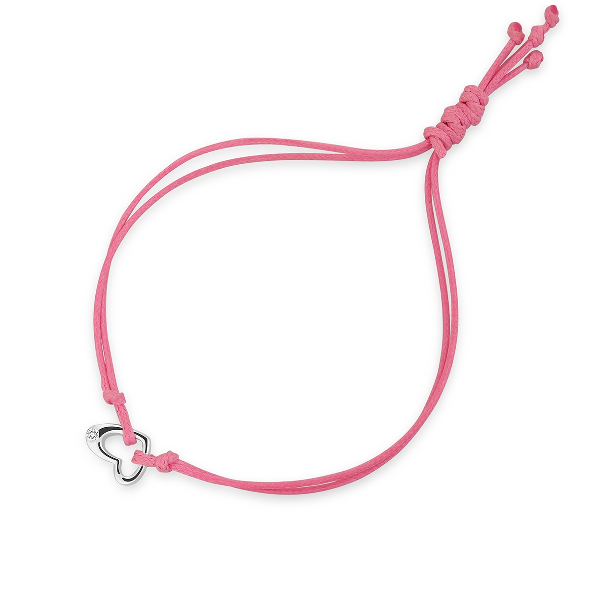 W.KRUK Bransoleta sznurkowa z sercem