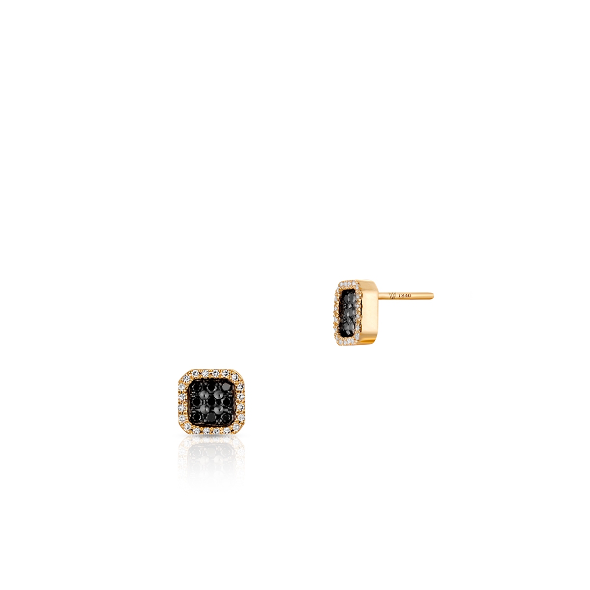 W.KRUK Kolczyki złote z diamentami