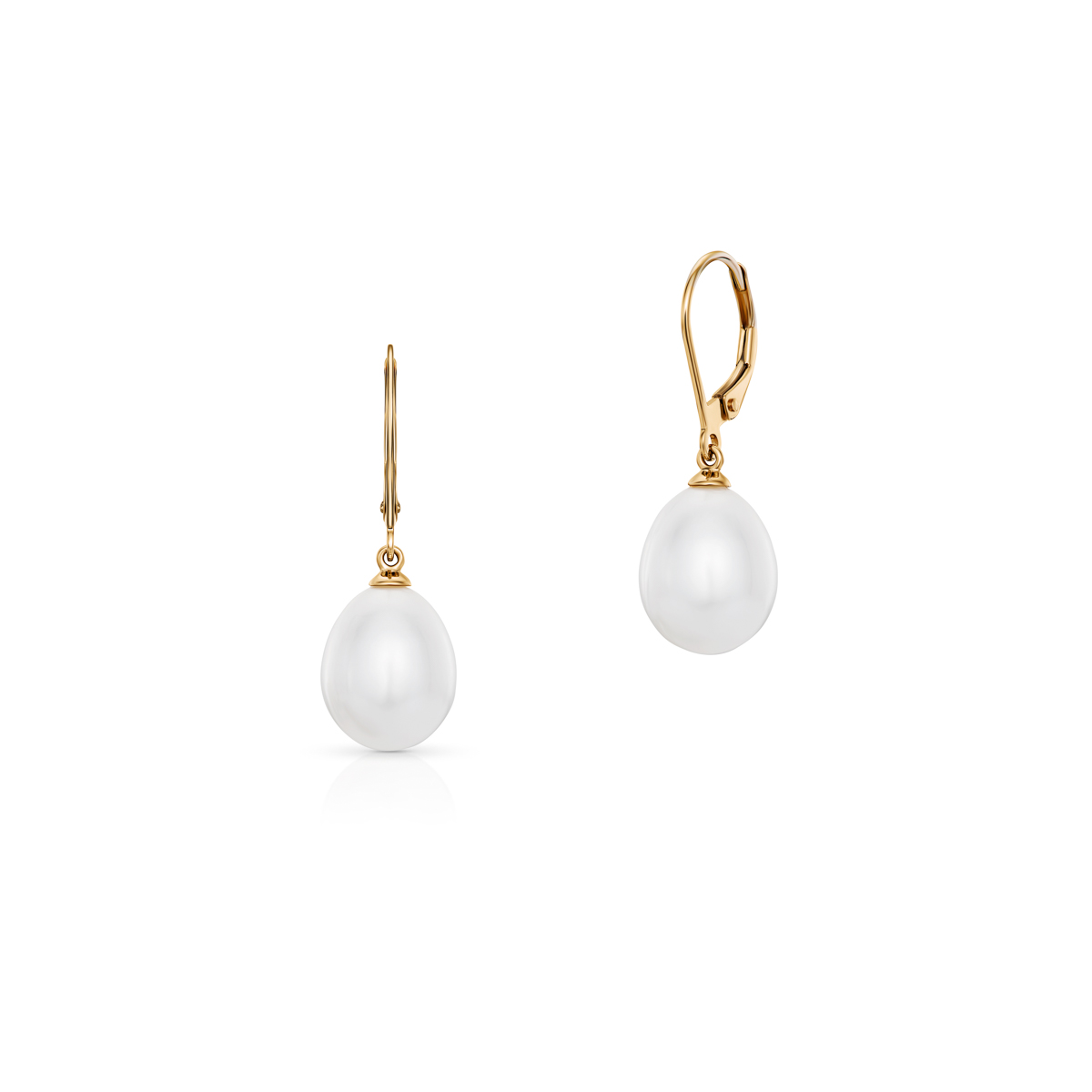 W.KRUK - Kolczyki żółte złoto perły