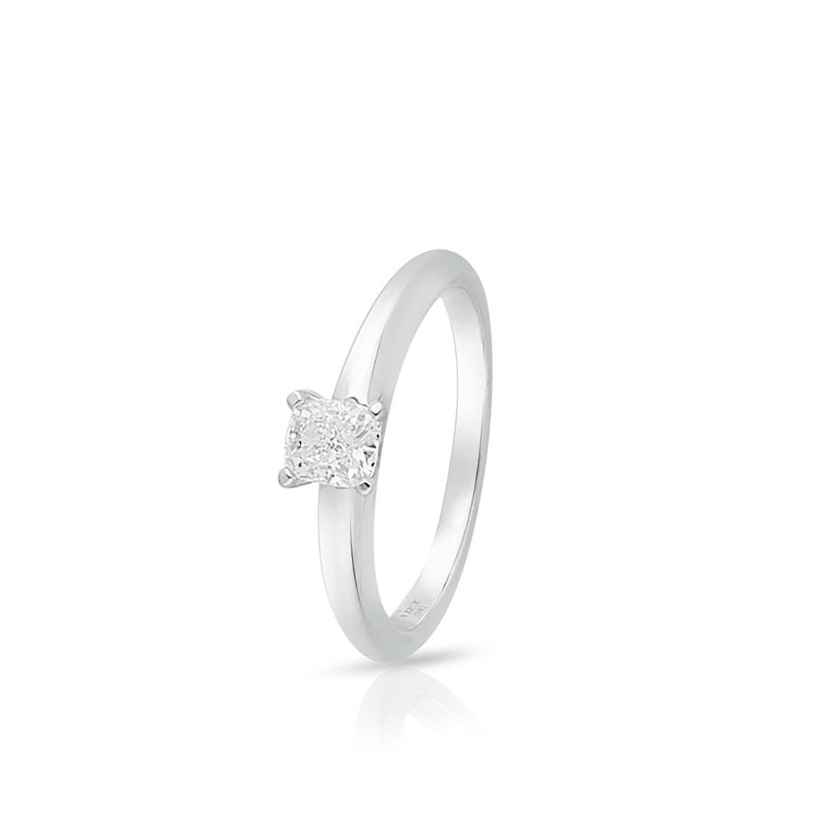 W.KRUK Pierścionek białe złoto z diamentem