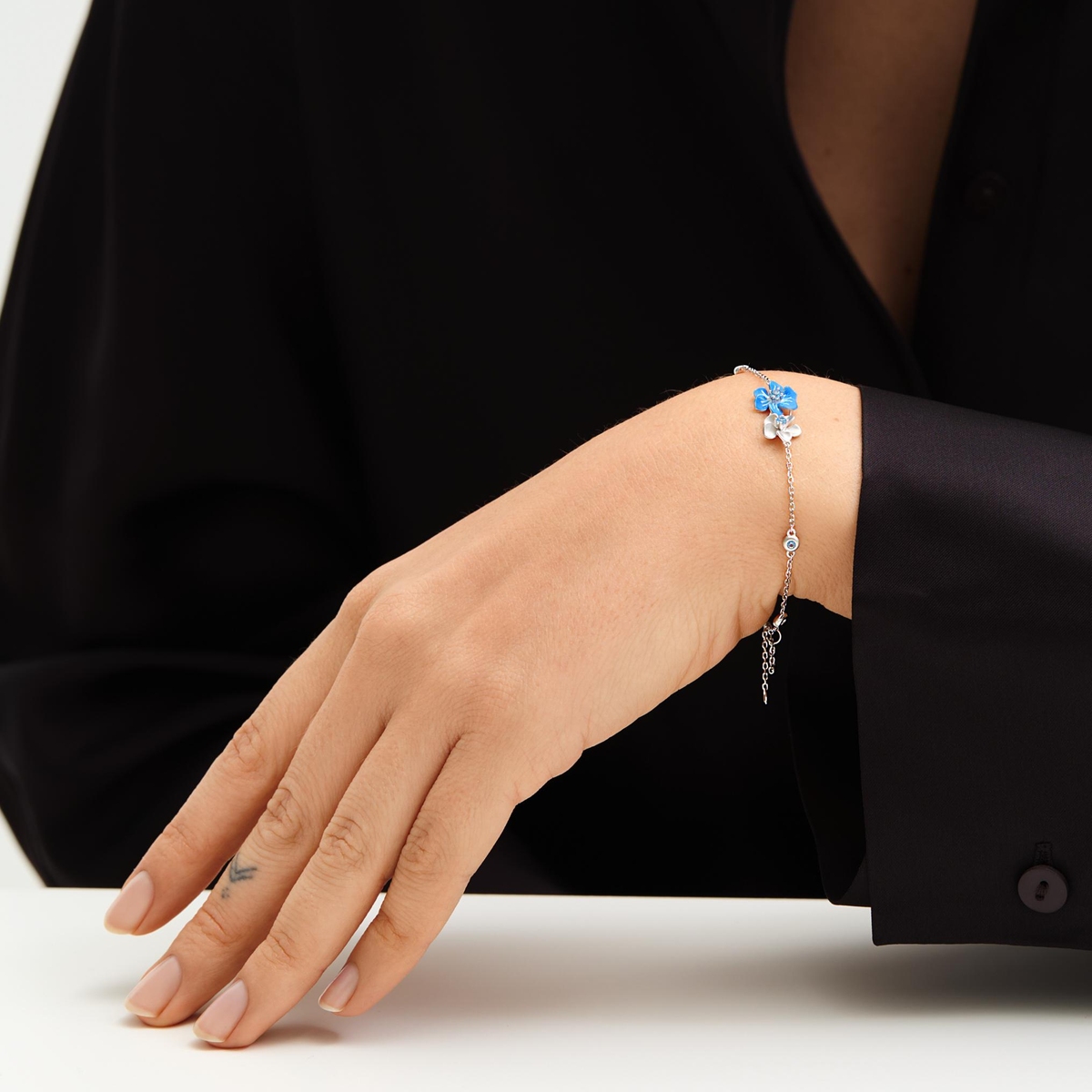 W.KRUK Bransoletka srebrna Kwiaty Nocy