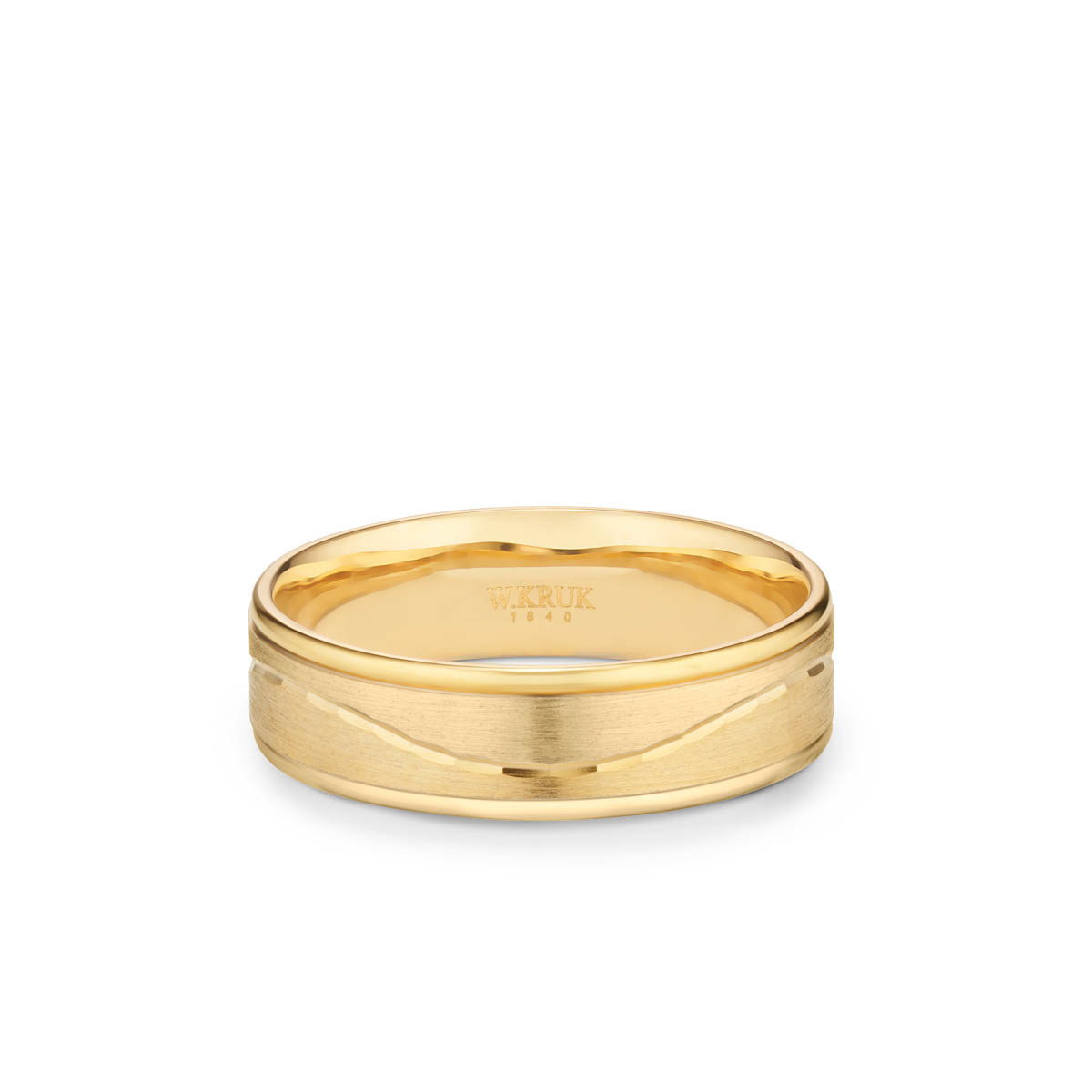 W.KRUK - Obrączka ślubna złota RIVA męska