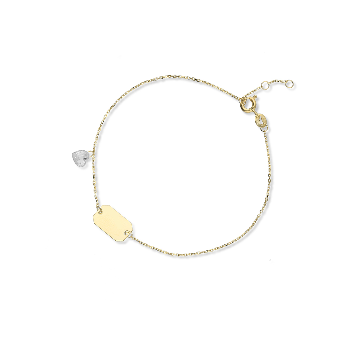 W.KRUK - Bransoletka złota z cyrkonią