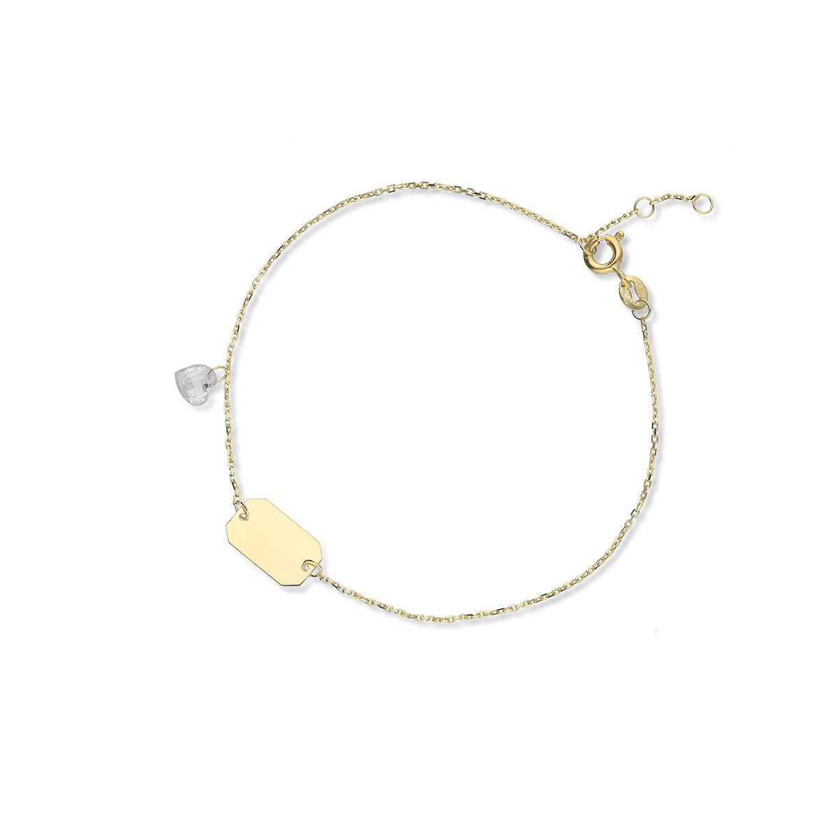 W.KRUK - Bransoletka złota z cyrkonią