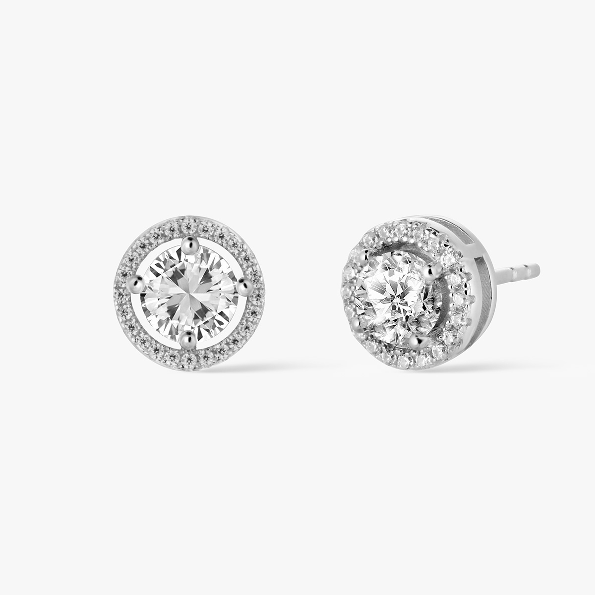 W.KRUK Kolczyki srebrne z cyrkoniami