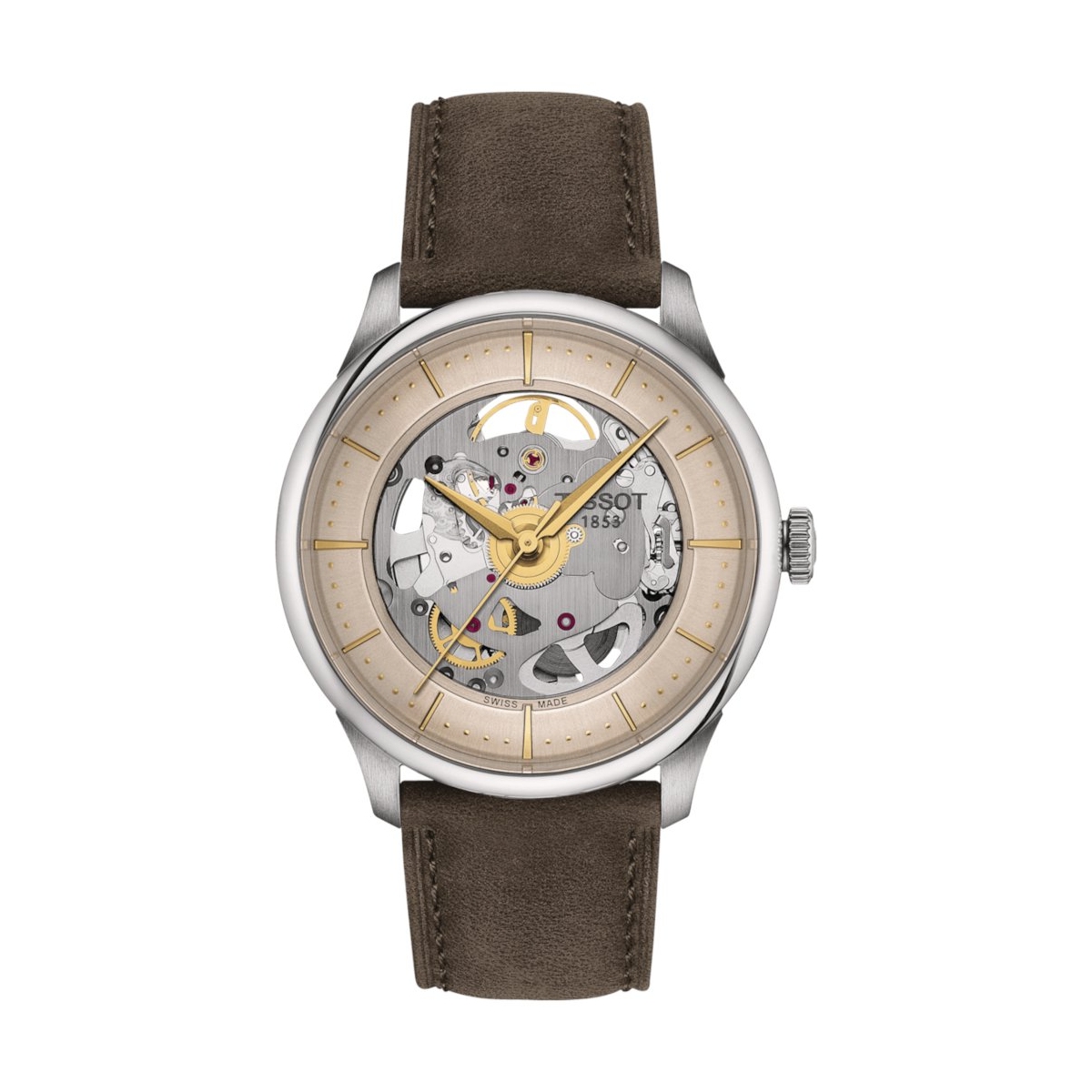 W.KRUK TISSOT CHEMIN DES TOURELLES SKELETON 39MM