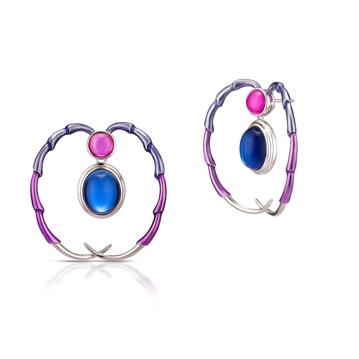 W.KRUK Kolczyki srebrne Imaginarium