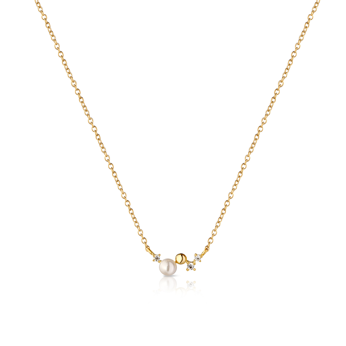 W.KRUK - Naszyjnik srebrny pozłacany