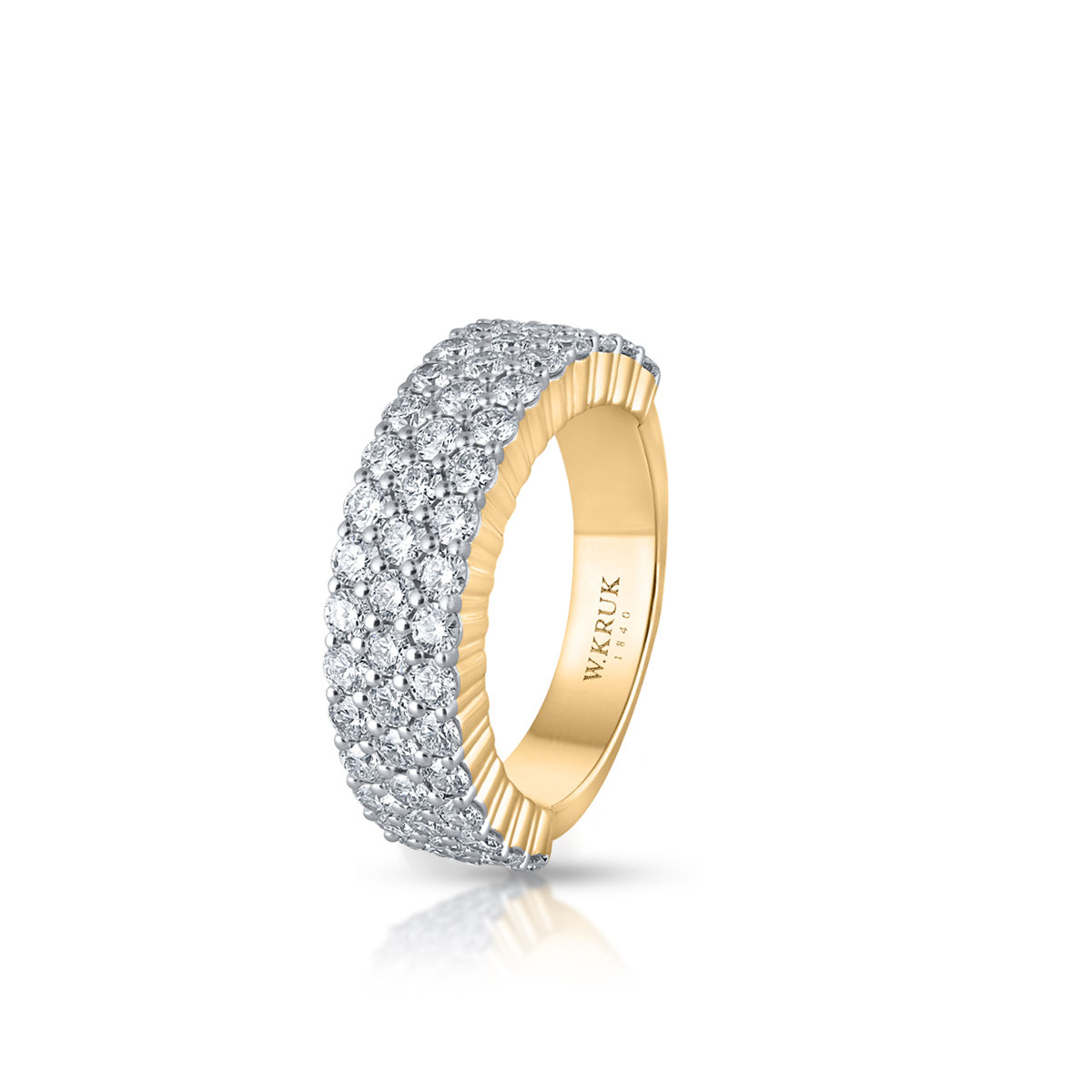 W.KRUK - Pierścionek złoty z brylantami