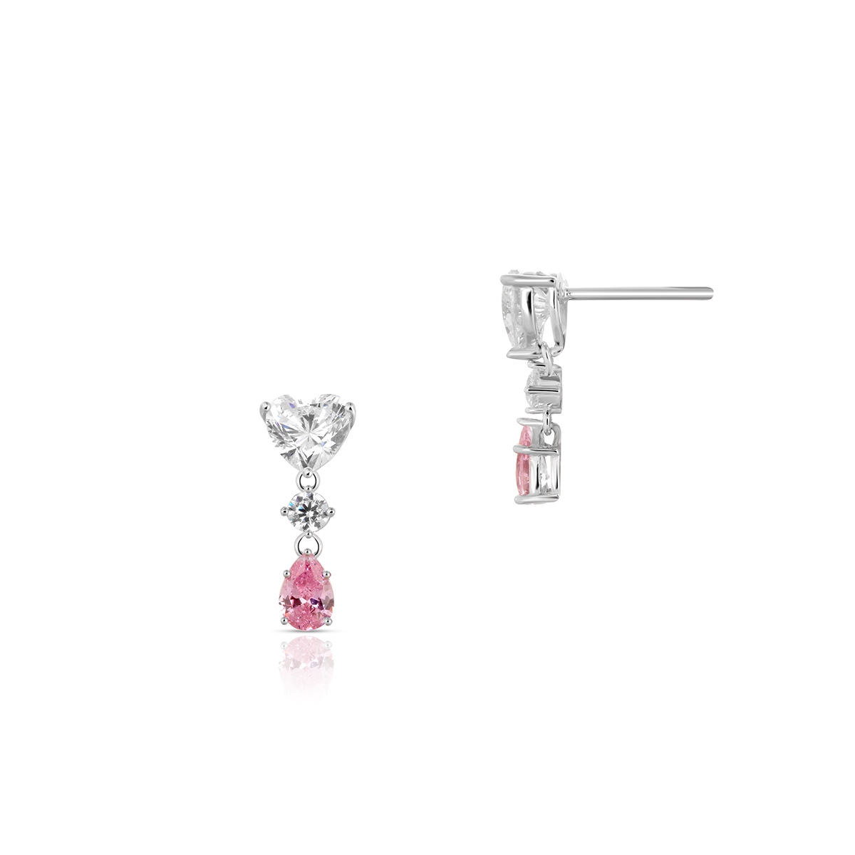 W.KRUK Kolczyki srebrne z cyrkoniami Ceremonials