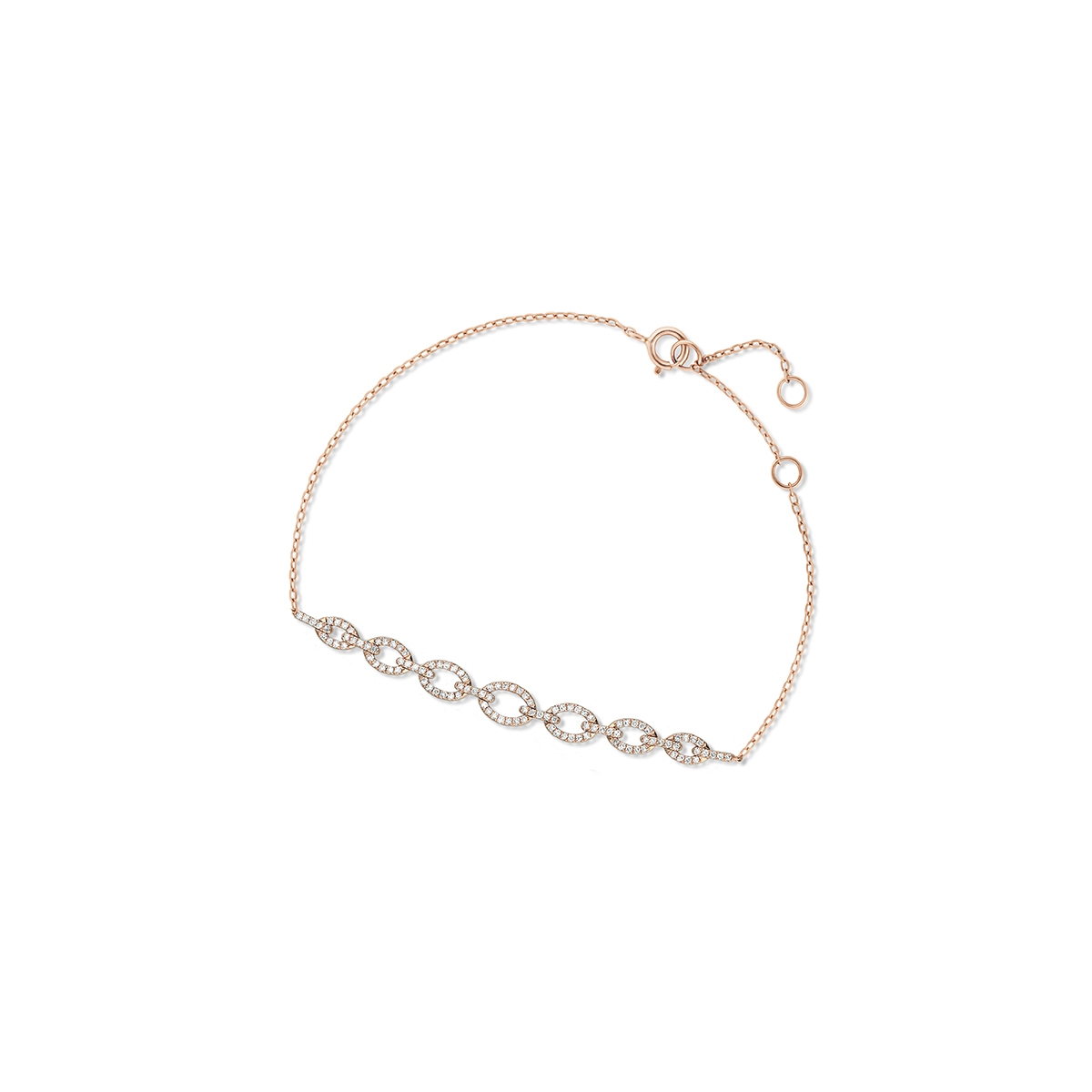 W.KRUK Bransoletka różowe złoto z brylantami