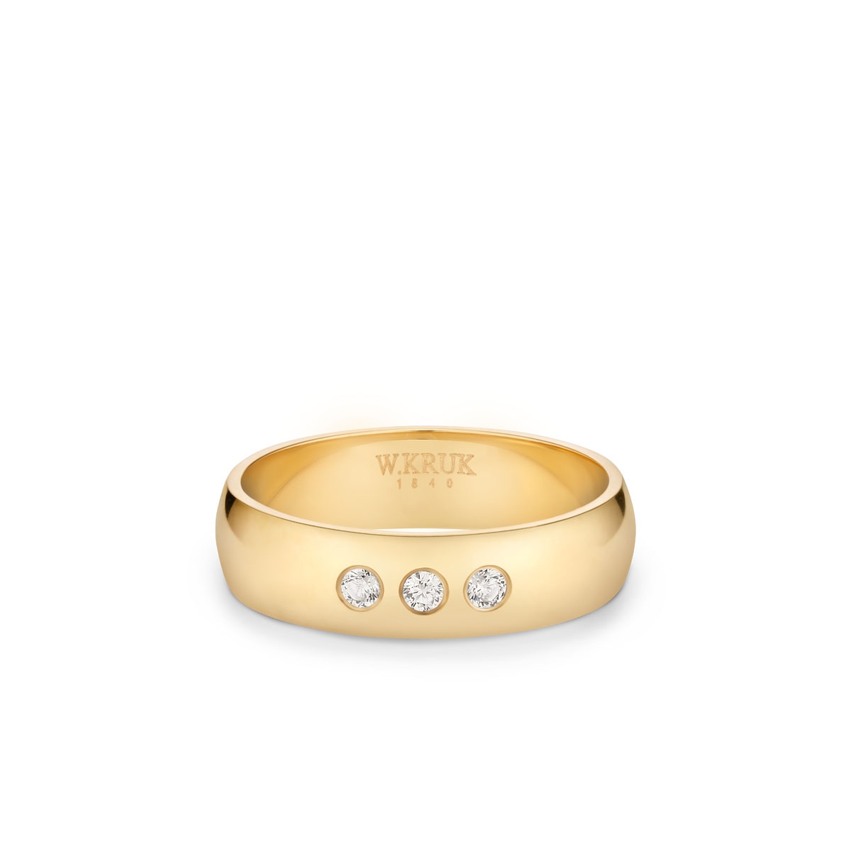 W.KRUK Obrączka złota z brylantami PROMISO