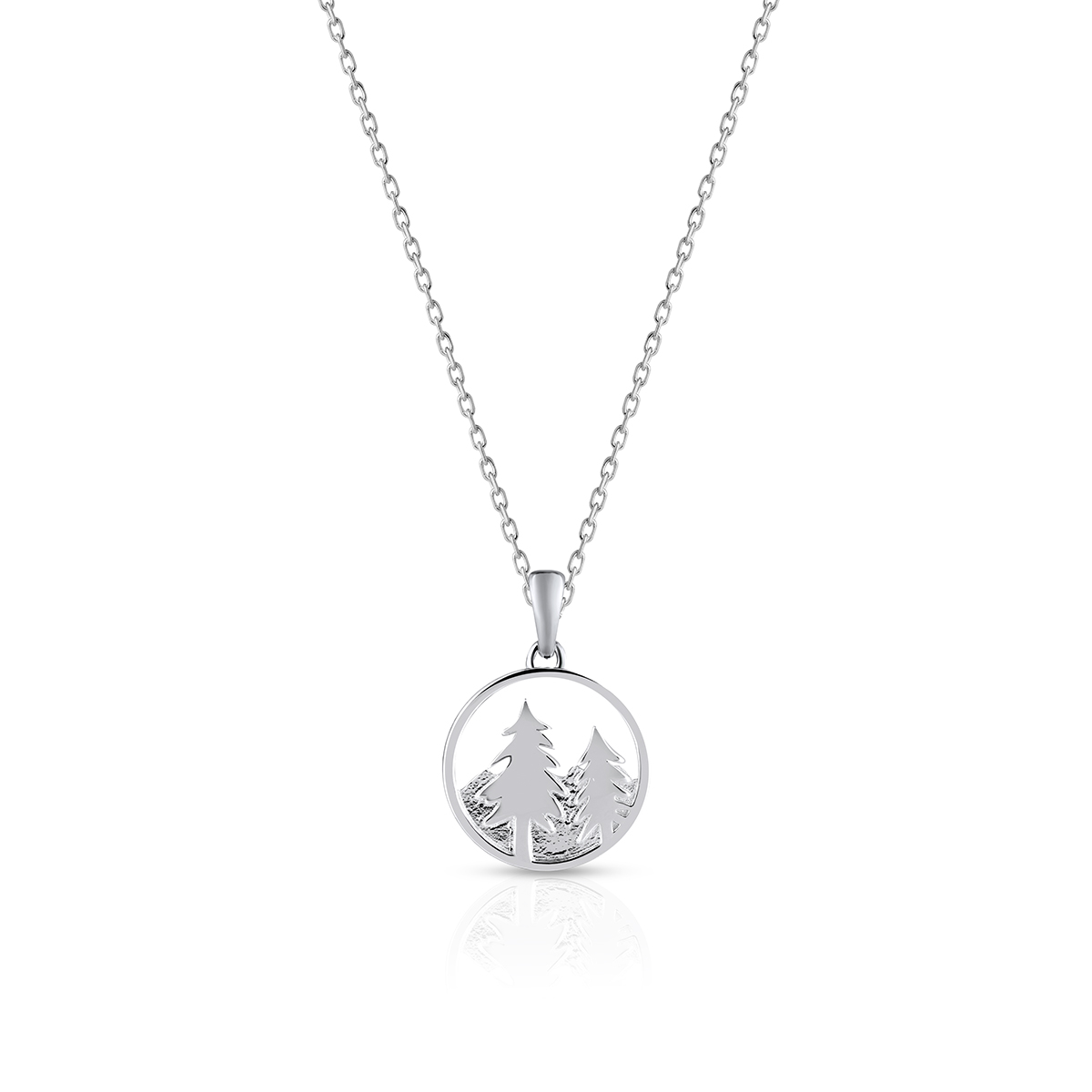 W.KRUK - Wisiorek srebrny las