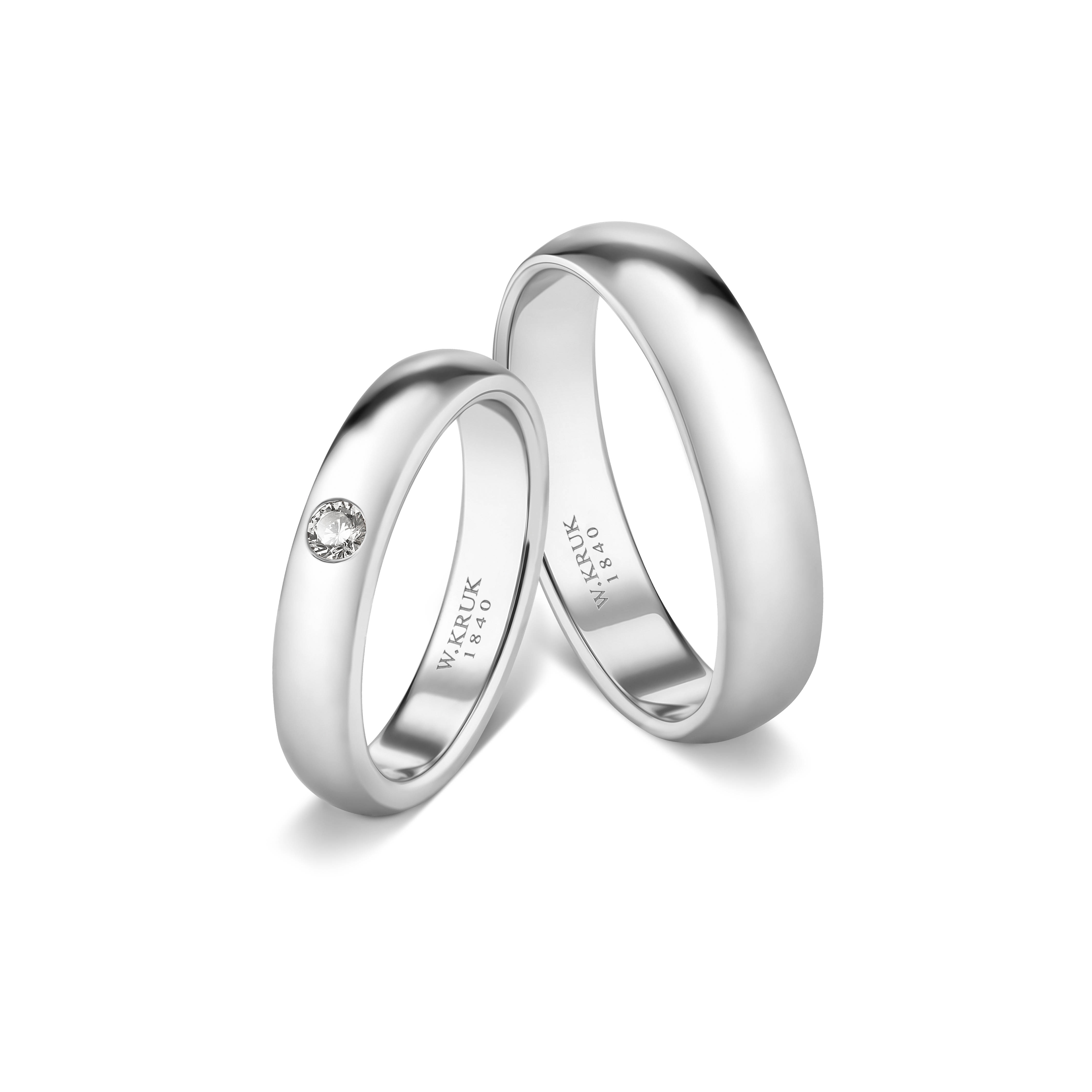 W.KRUK - Komplet obrączek srebrnych Saragossa