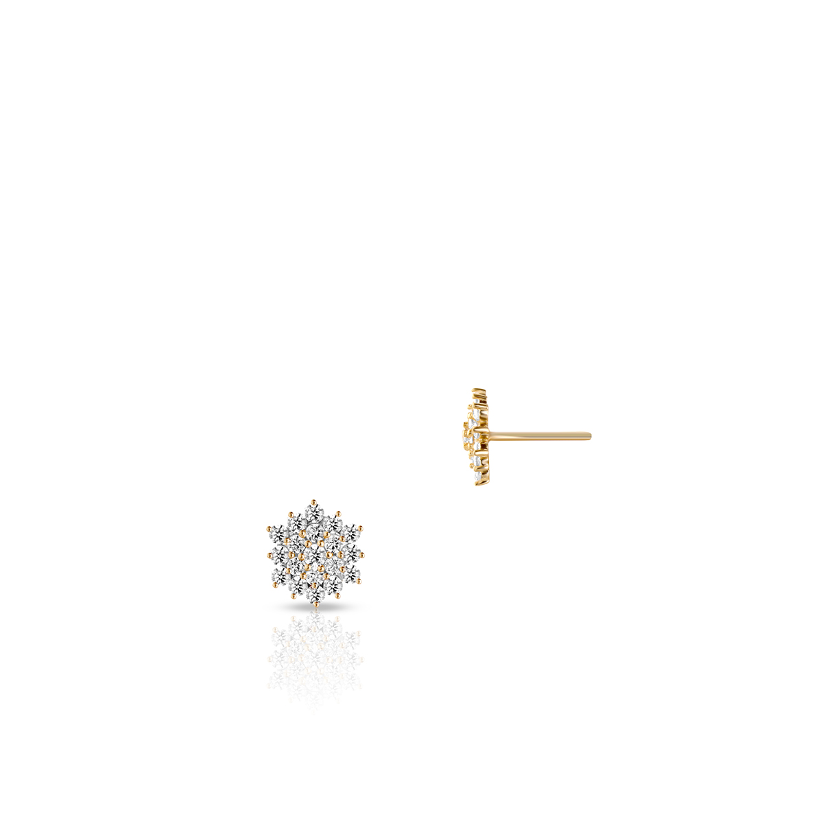 W.KRUK - Kolczyki złota śnieżynka