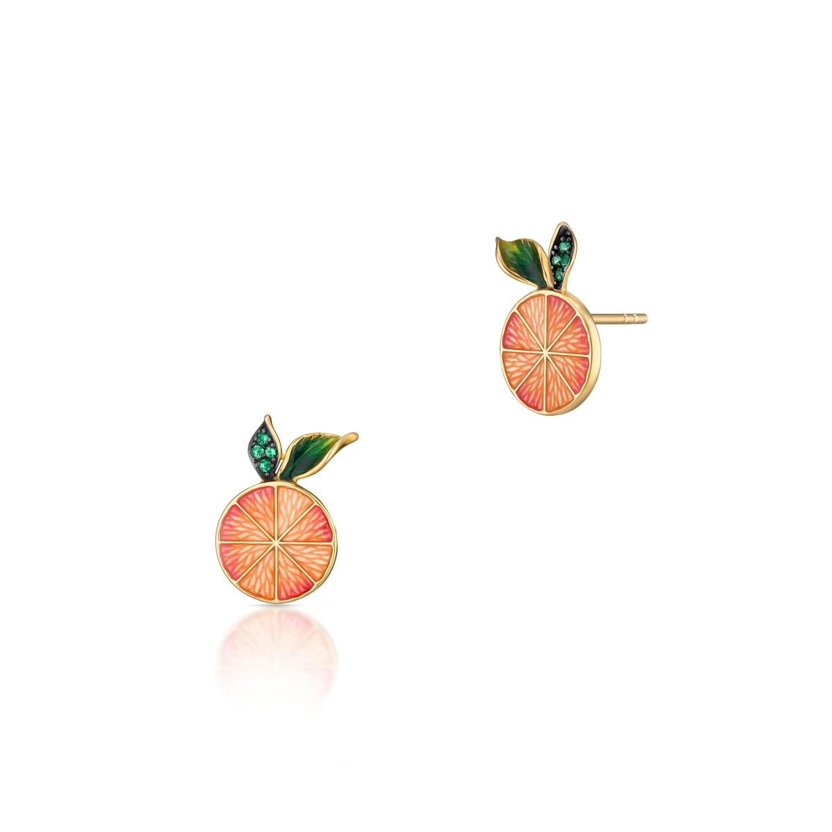 W.KRUK Kolczyki srebrne Kwiaty Nocy Cytrusy