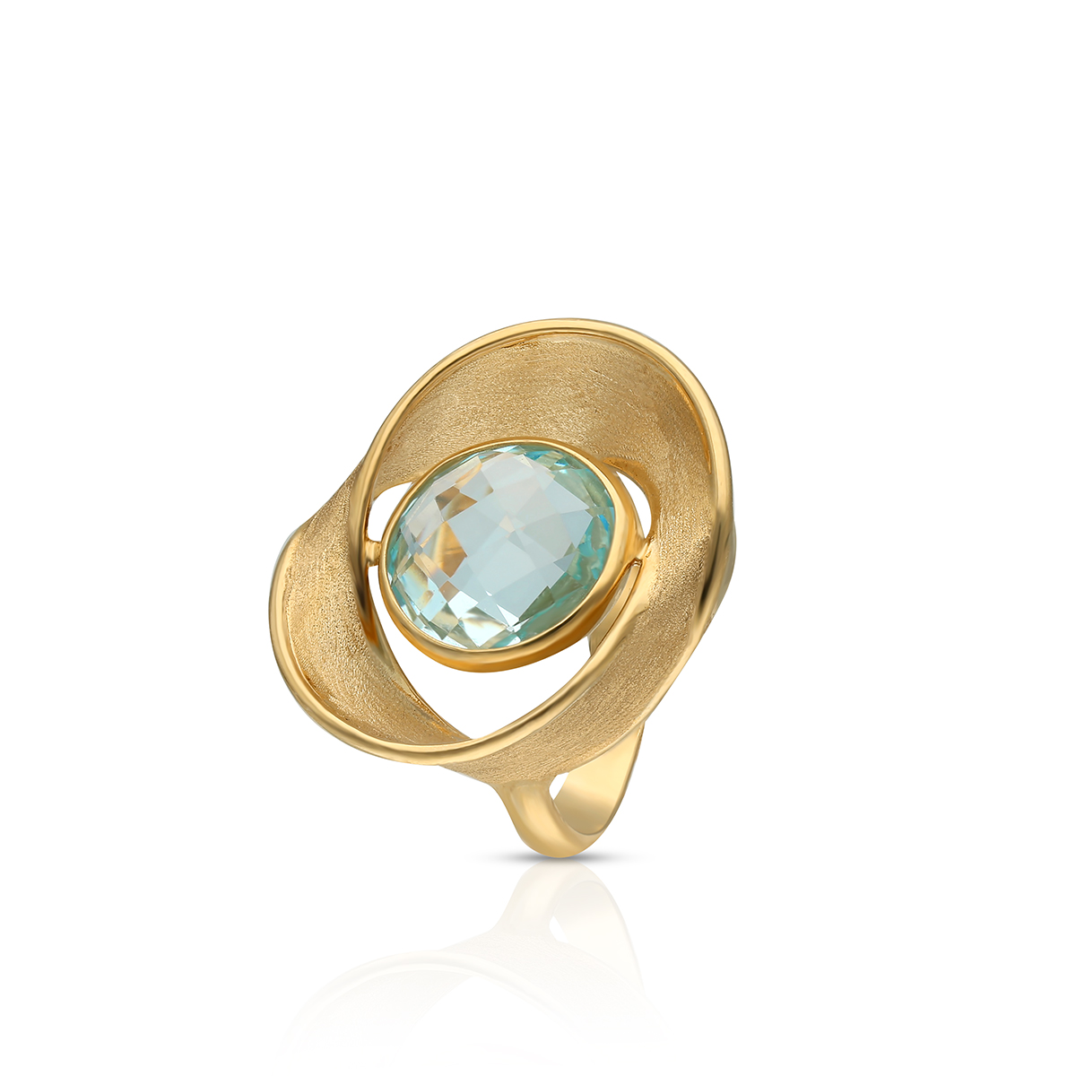 W.KRUK - Pierścionek złoty z topazem