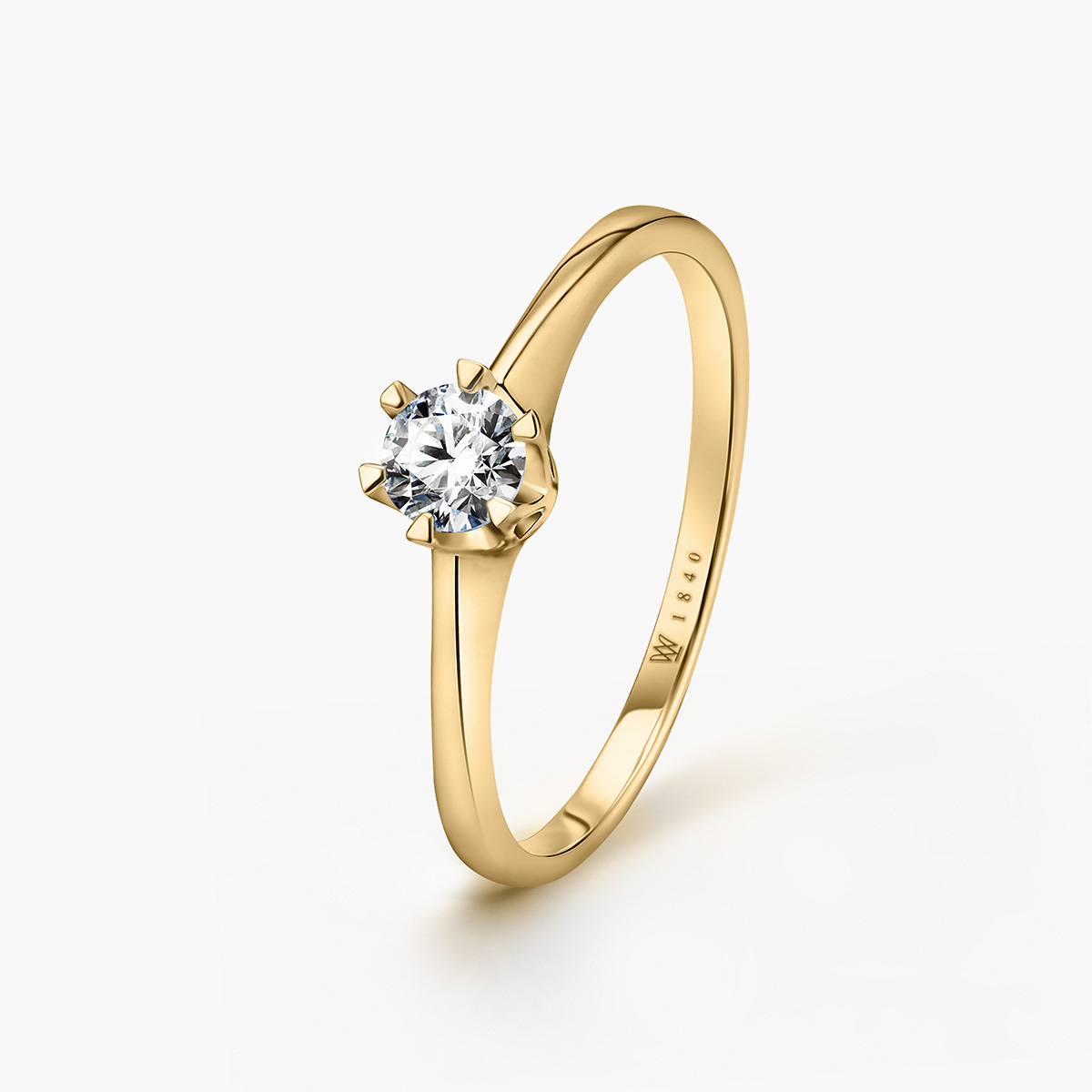 W.KRUK - Pierścionek zaręczynowy złoty Jedyny - 0,33 ct