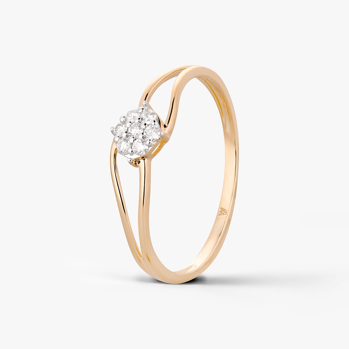 W.KRUK Pierścionek złoty z diamentami