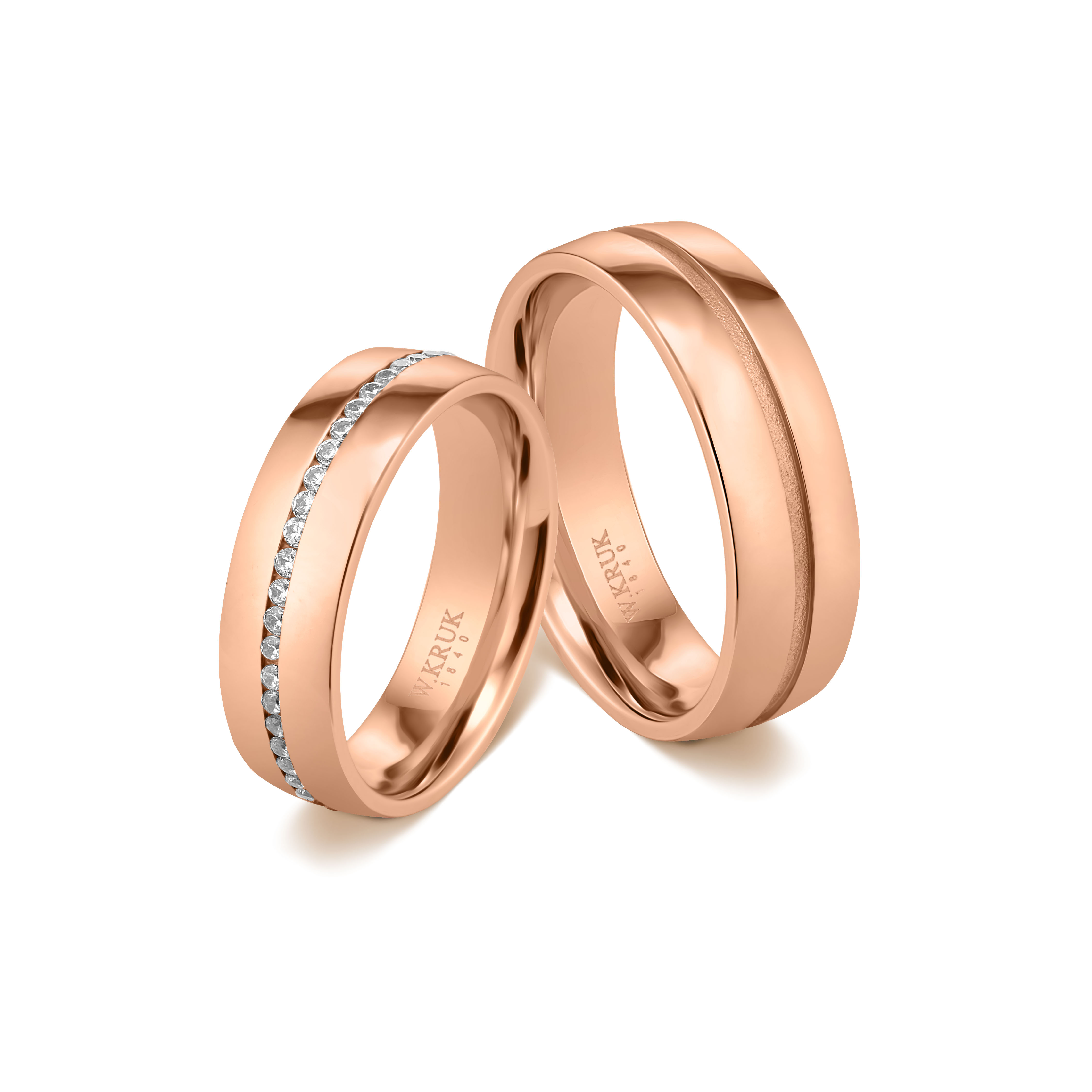 W.KRUK - Komplet obrączek złotych KALISTA