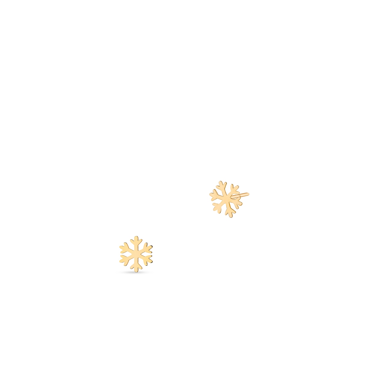 W.KRUK Kolczyki złote śnieżynki Holy