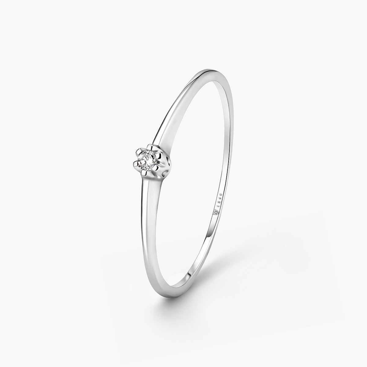 W.KRUK - Pierścionek zaręczynowy złoty Jedyny - 0,02 ct