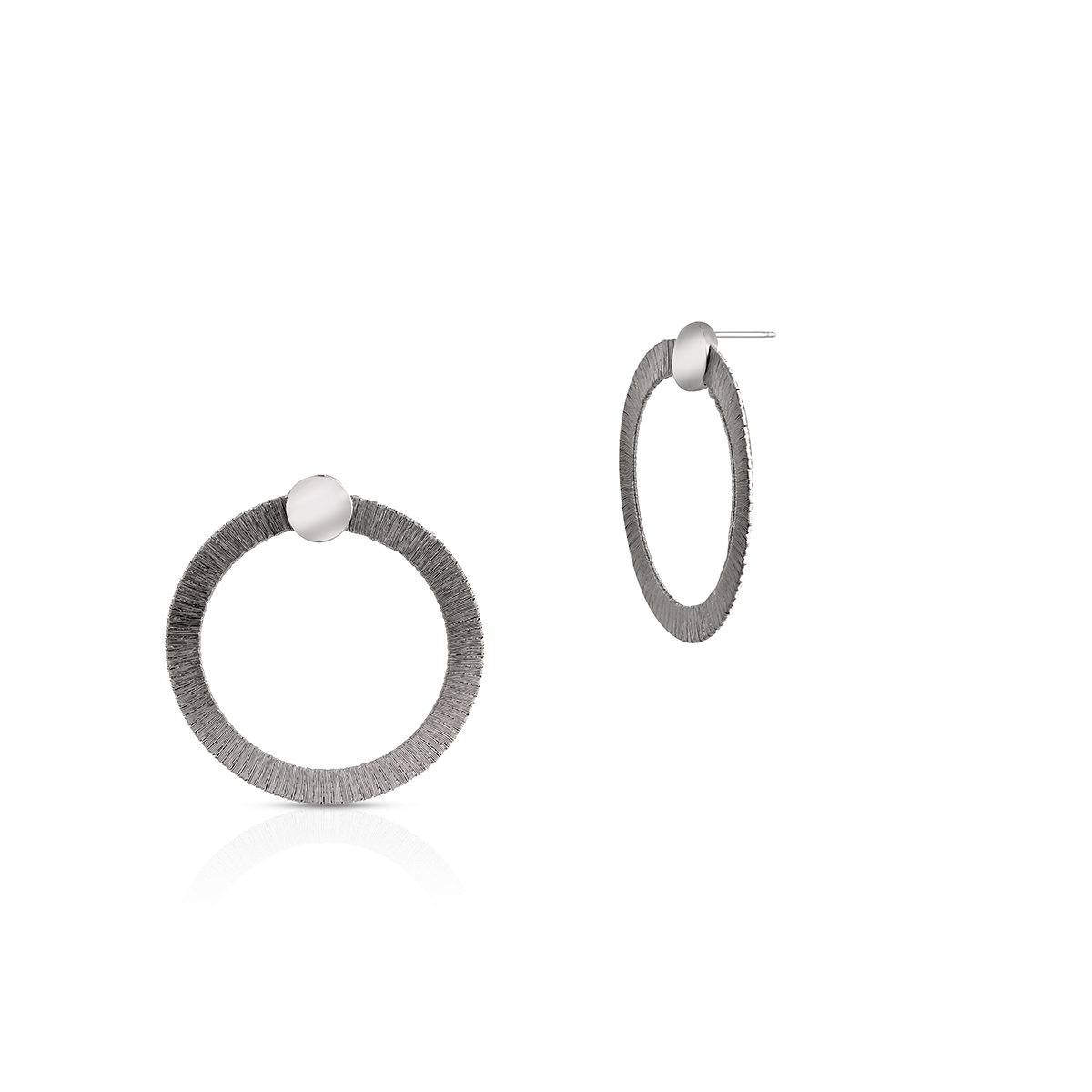 W.KRUK - Kolczyki srebrne koła