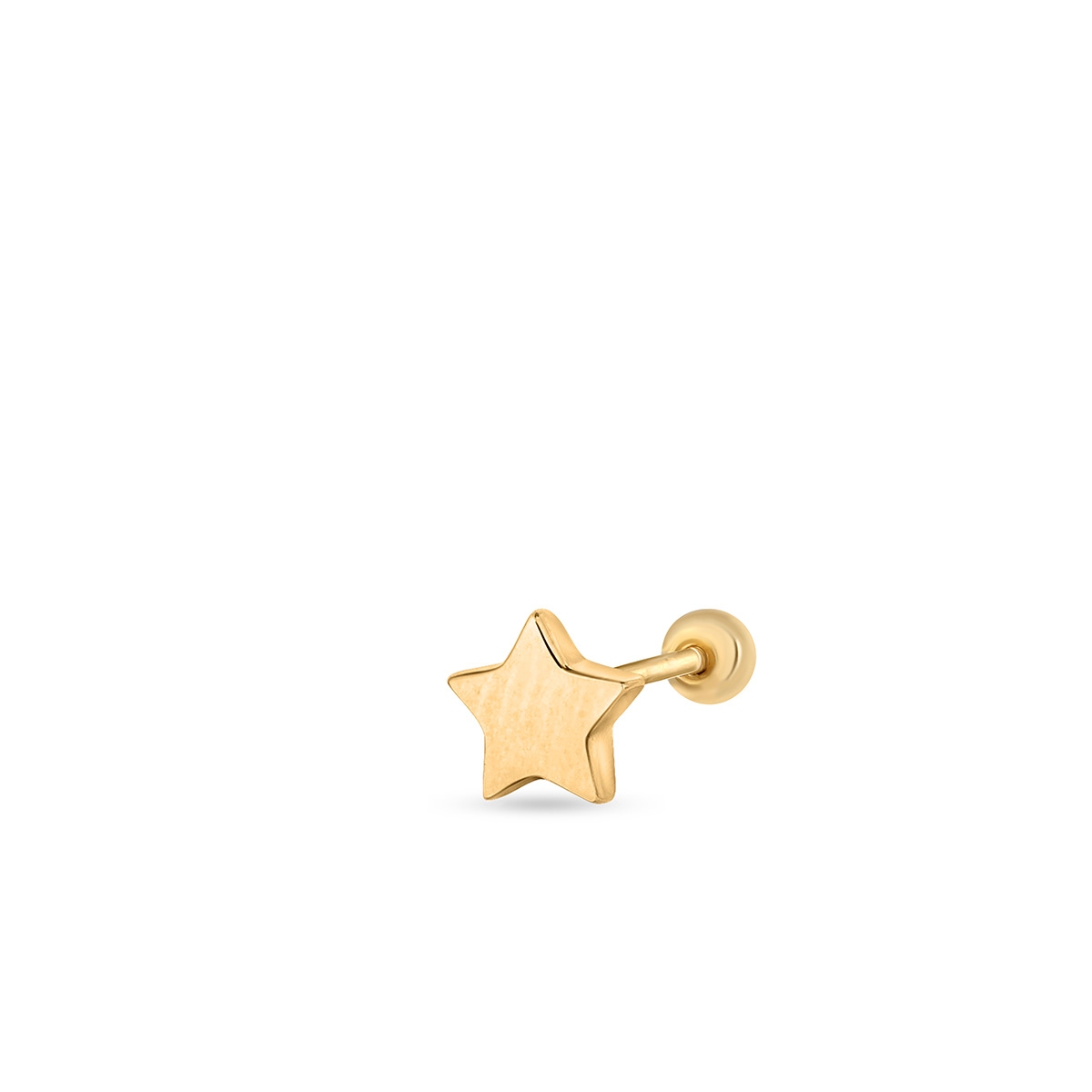 W.KRUK Kolczyk srebrny pozłacany gwiazdka