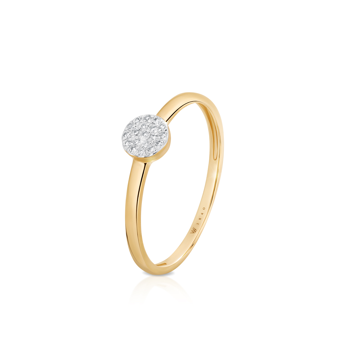 W.KRUK - Pierścionek złoty z diamentami