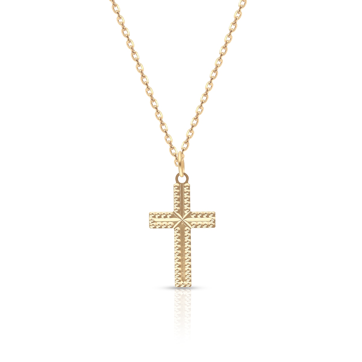 W.KRUK Wisiorek złoty krzyżyk