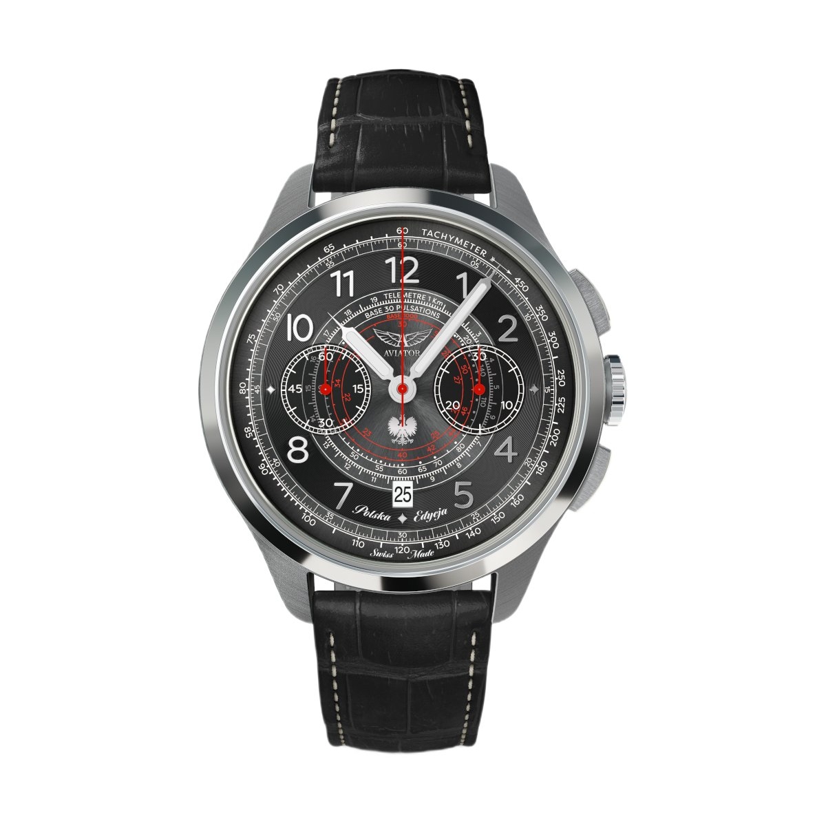 W.KRUK ZEGAREK AVIATOR HERITAGE CHRONOGRAPH TRIMETER POLISH LIMITED EDITION