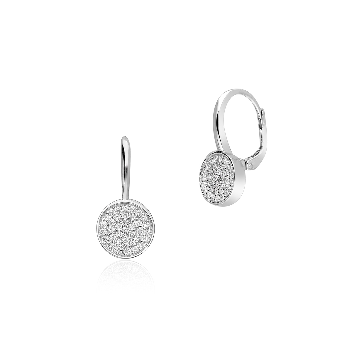 W.KRUK Kolczyki srebrne z cyrkoniami