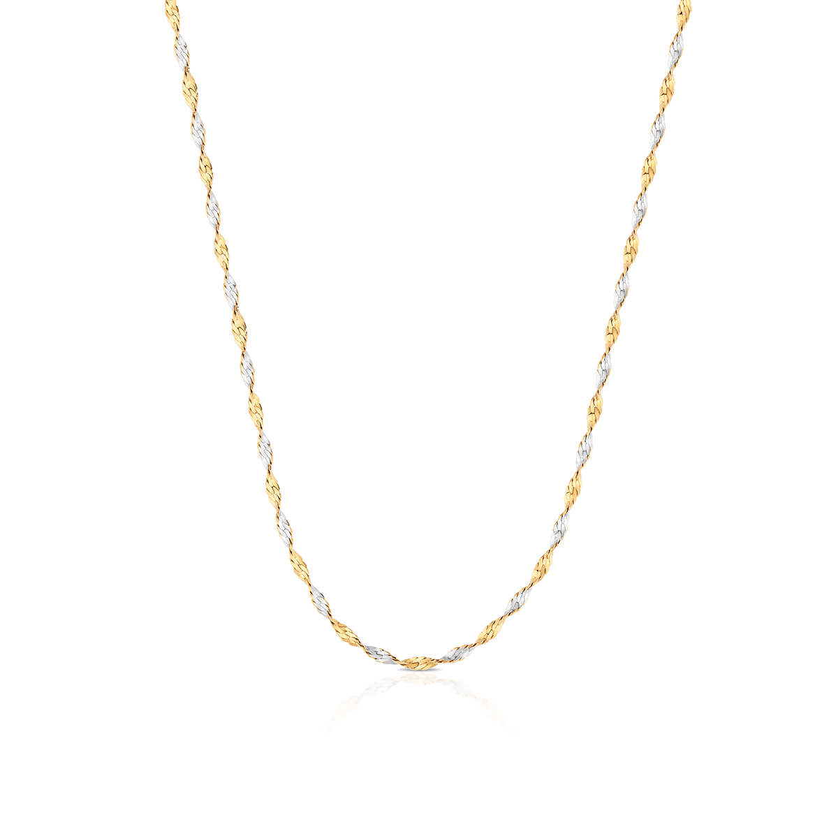 W.KRUK - Łańcuszek złoty bicolor singapur