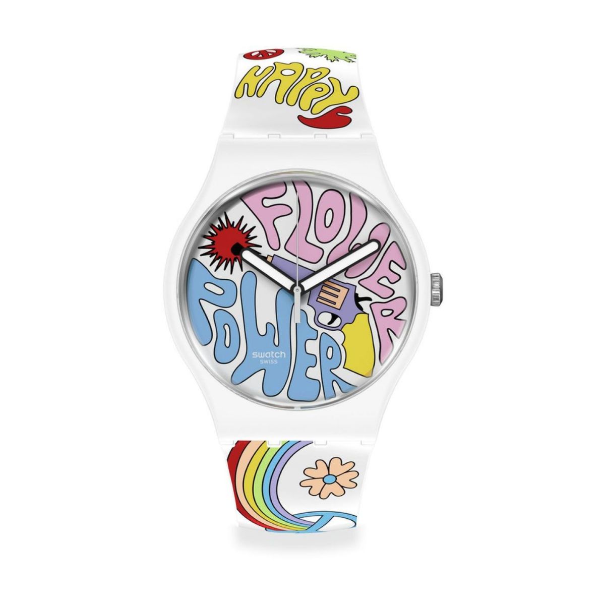 Zegarek SWATCH Power Of Peace BIOCERAMIC FLOWER POWER SO32W107