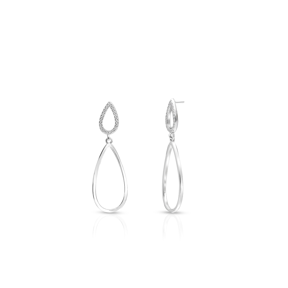 W.KRUK Kolczyki srebrne z cyrkoniami