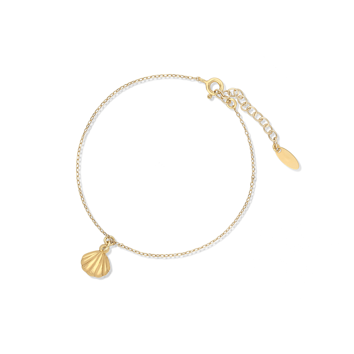 W.KRUK - Bransoletka srebrna pozłacana Muszla