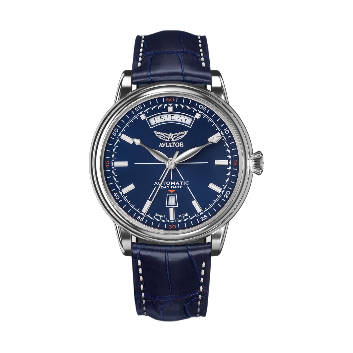 W.KRUK ZEGAREK AVIATOR DOUGLAS DAY-DATE AUTOMATIC