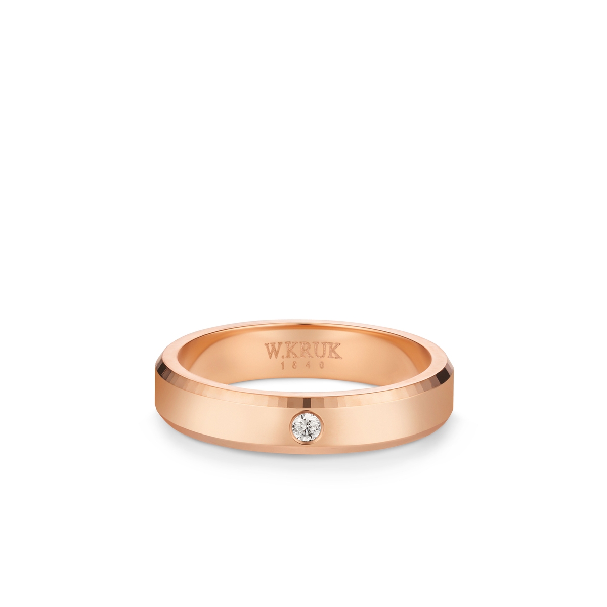 W.KRUK Obrączka złota z brylantem MAGICA