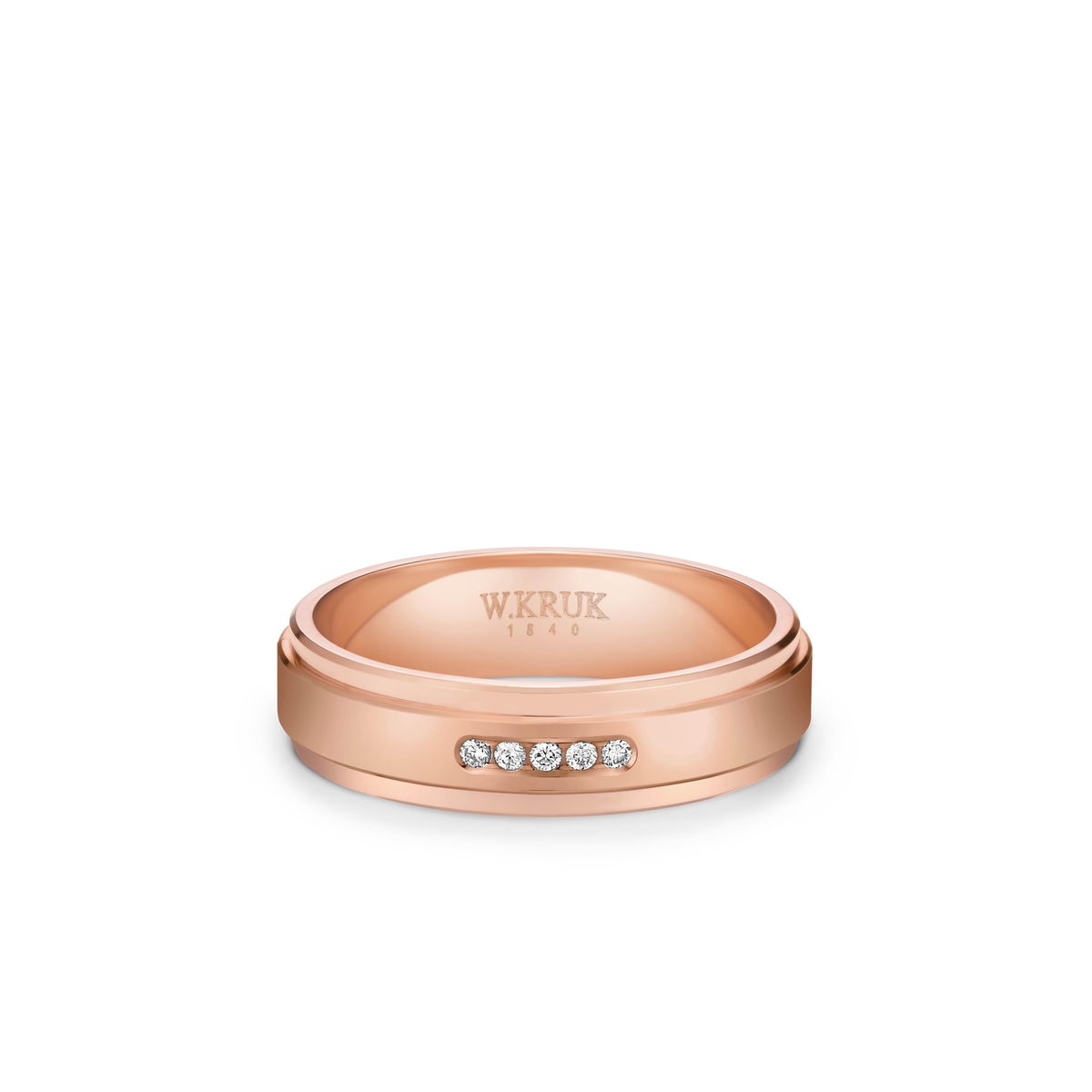 W.KRUK Obrączka złota z brylantami TOTUS