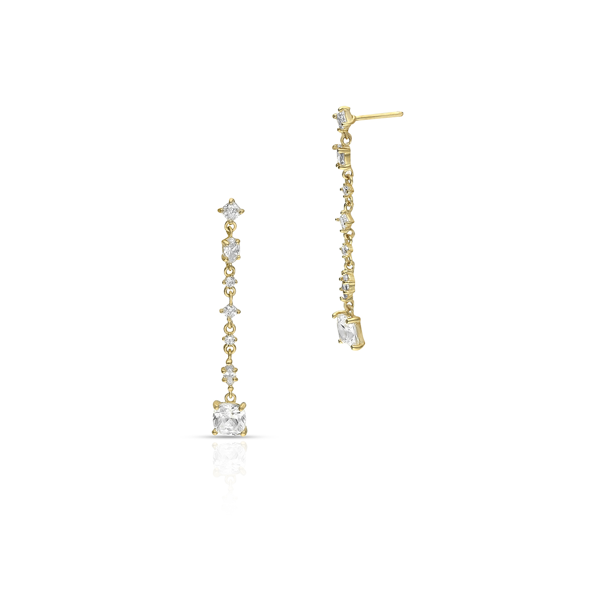 W.KRUK - Kolczyki złote z cyrkoniami