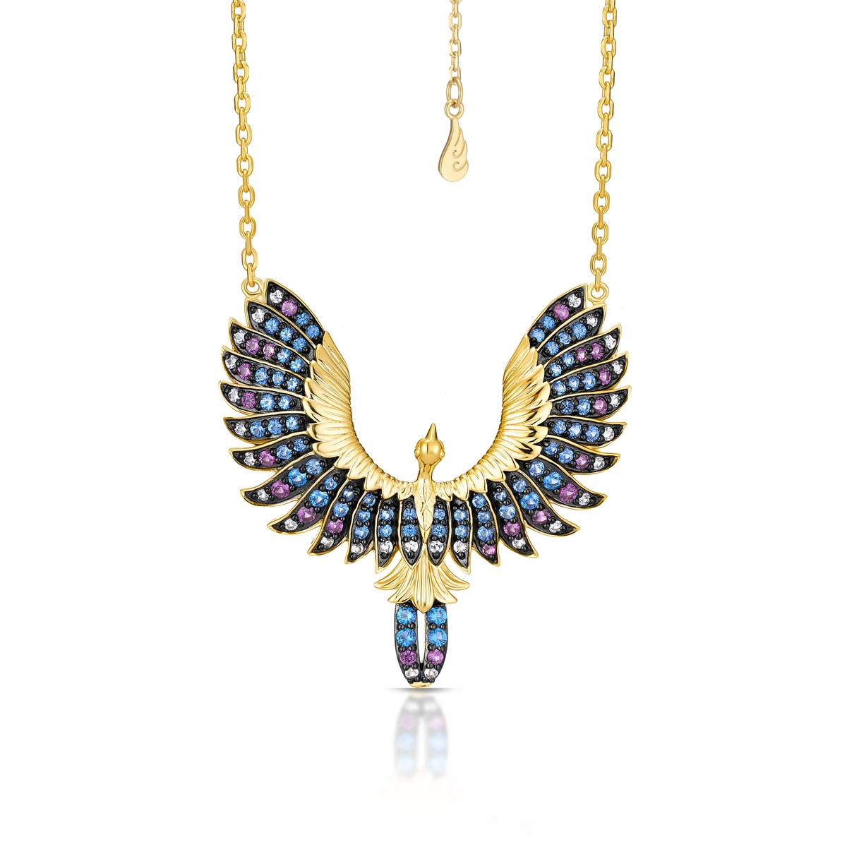 W.KRUK Naszyjnik srebrny Preludium Paradise Birds