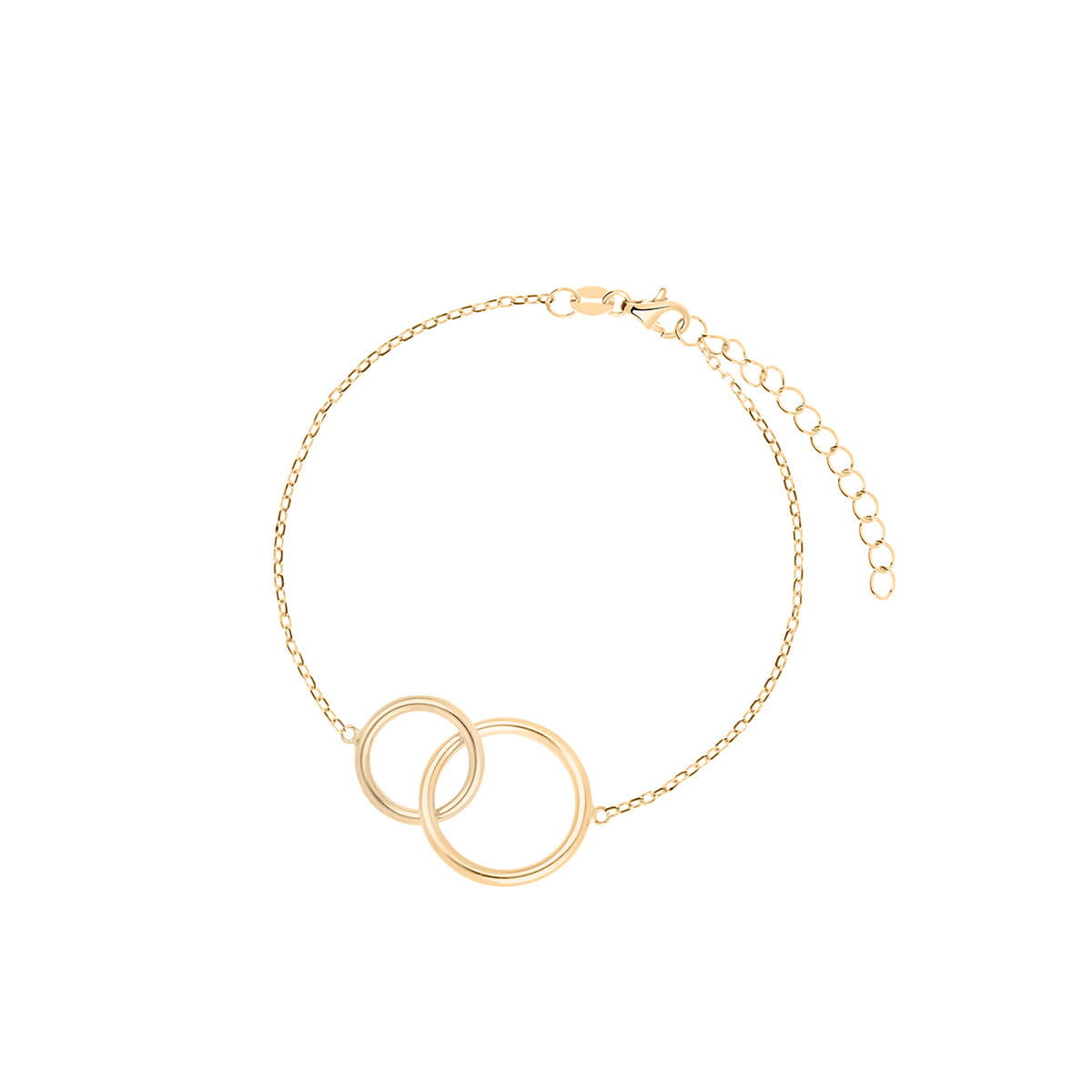 W.KRUK - Bransoletka srebrna pozłacana obręcze