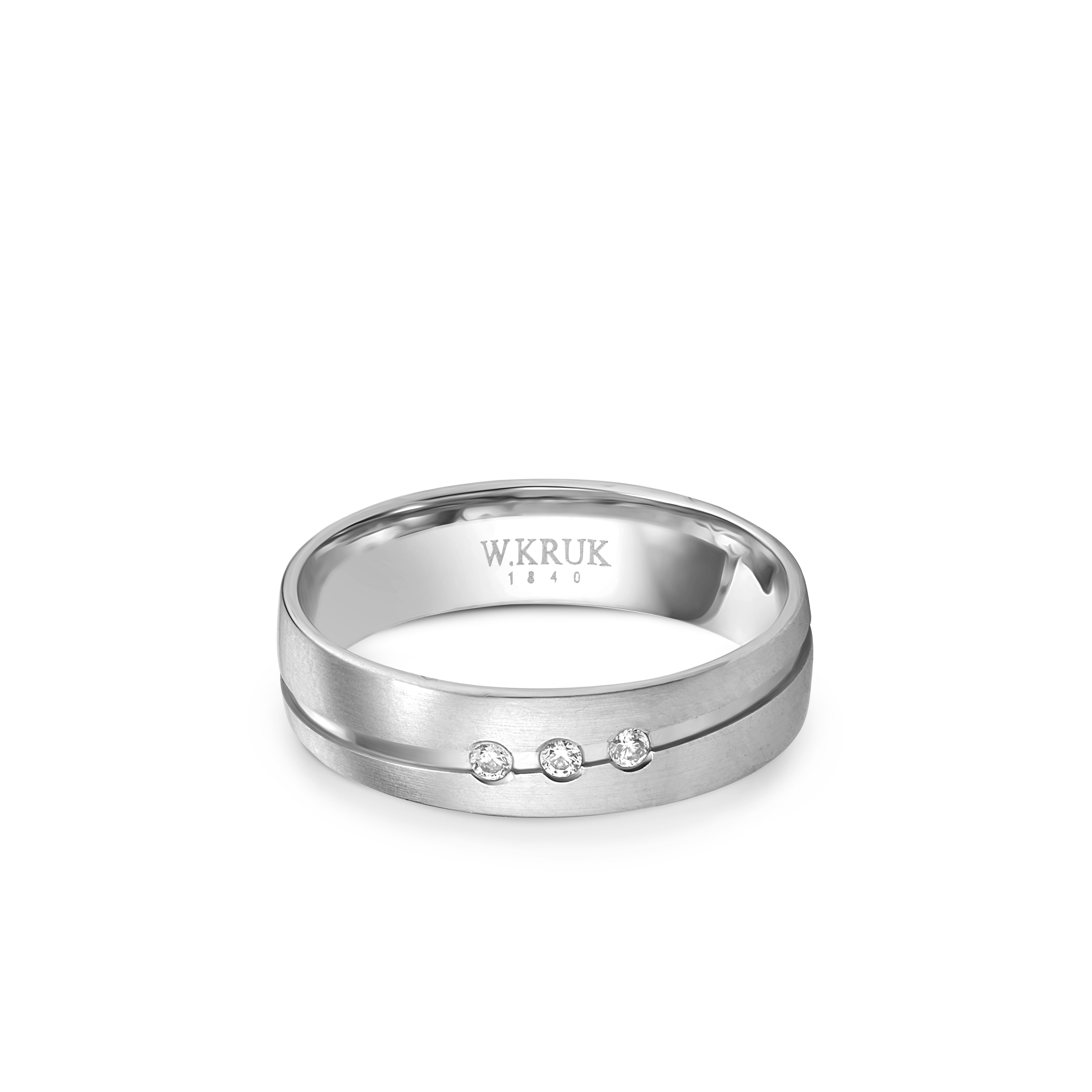 W.KRUK - Obrączka ślubna złota BIELLA damska