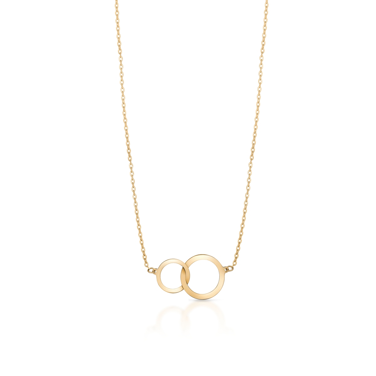 W.KRUK Naszyjnik złoty z motywem przeplatanych obręczy