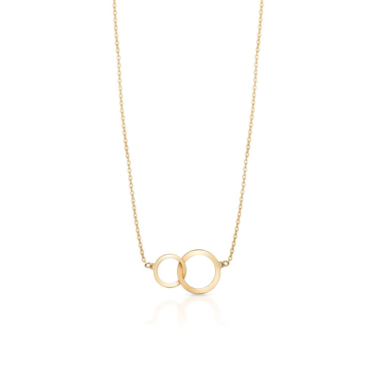 W.KRUK Naszyjnik złoty z motywem przeplatanych obręczy