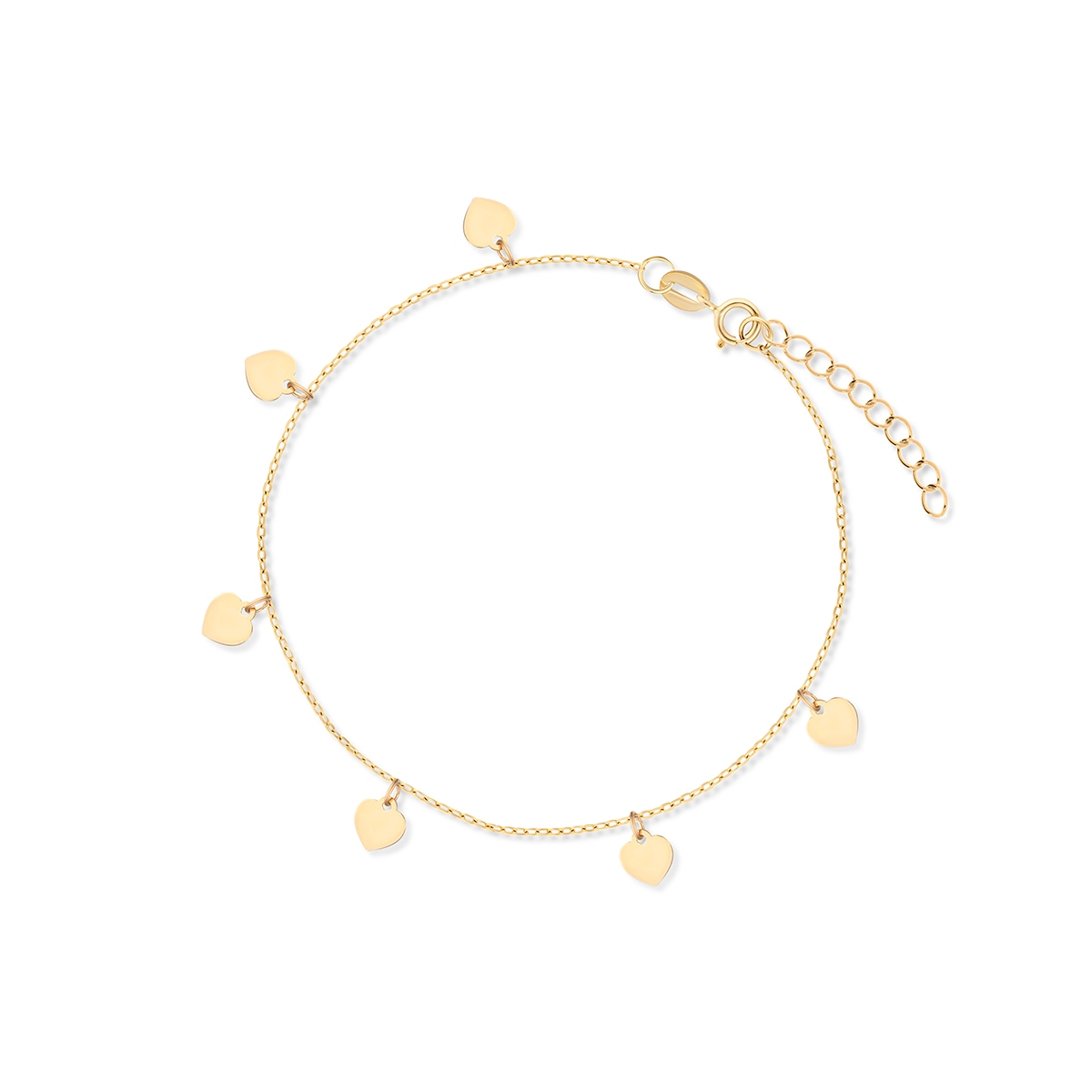 W.KRUK Bransoleta złota z serduszkami