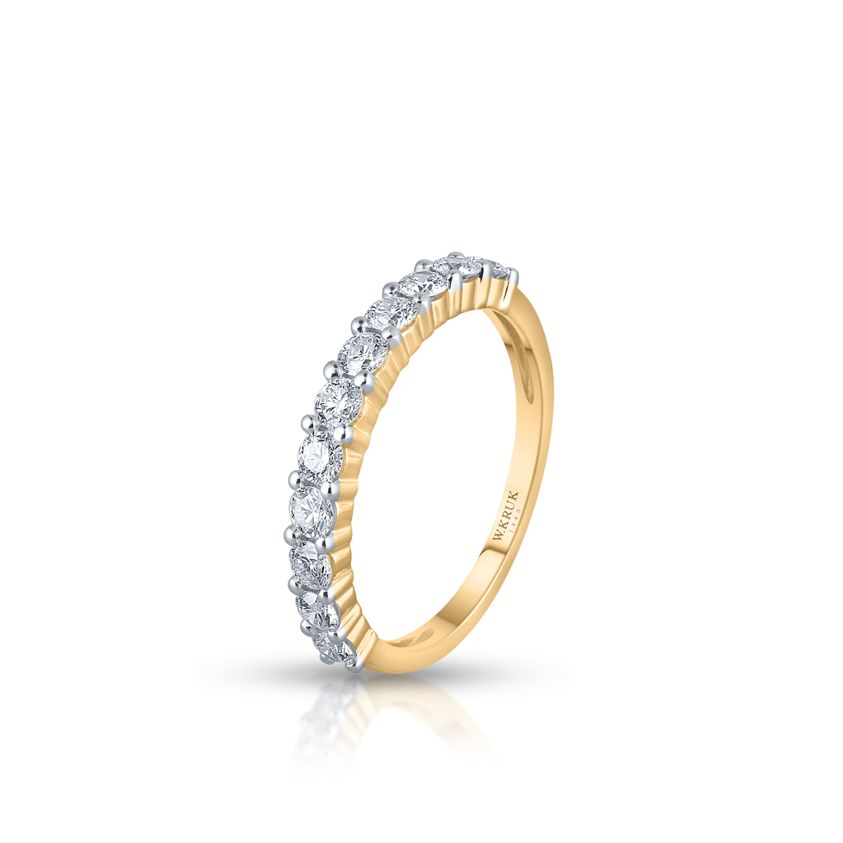 W.KRUK - Pierścionek złoty z brylantami